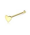 Heart Shaped Bone Nose Stud Silver NSKD-05